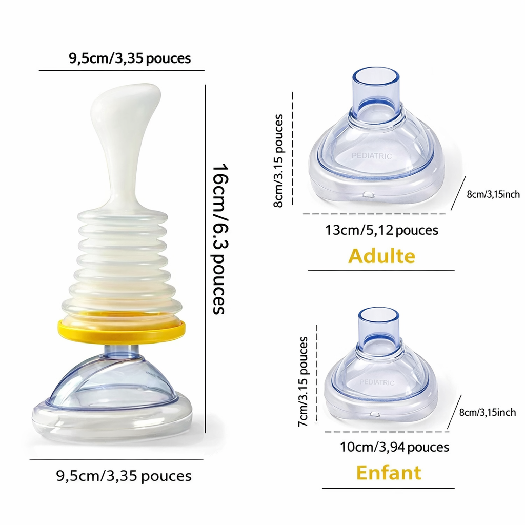 Kit de sauvetage anti étouffement (enfant/adulte)
