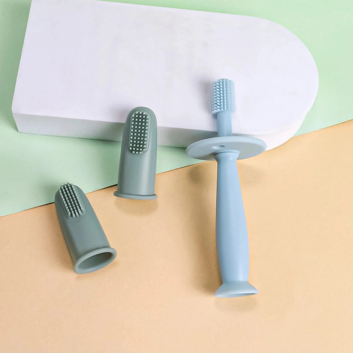TYRY.HU 3 pièces brosse à dents pour bébé brosse à dents de nettoyage doux pour enfants sans BPA soins de santé bucco-dentaire pour bébé protection douce bébé BabySecu