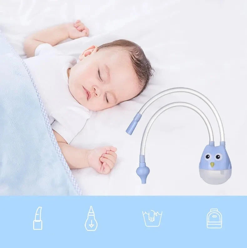 Aspirateur Nasal pour bébé, Type d'aspiration buccale, nettoyeur d'absorption nasale pour nourrissons, Anti-reflux, tuyau d'aspiration Booger en Silicone BabySecu