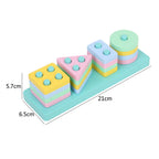 Jouets de tri et d'empilage en bois Montessori