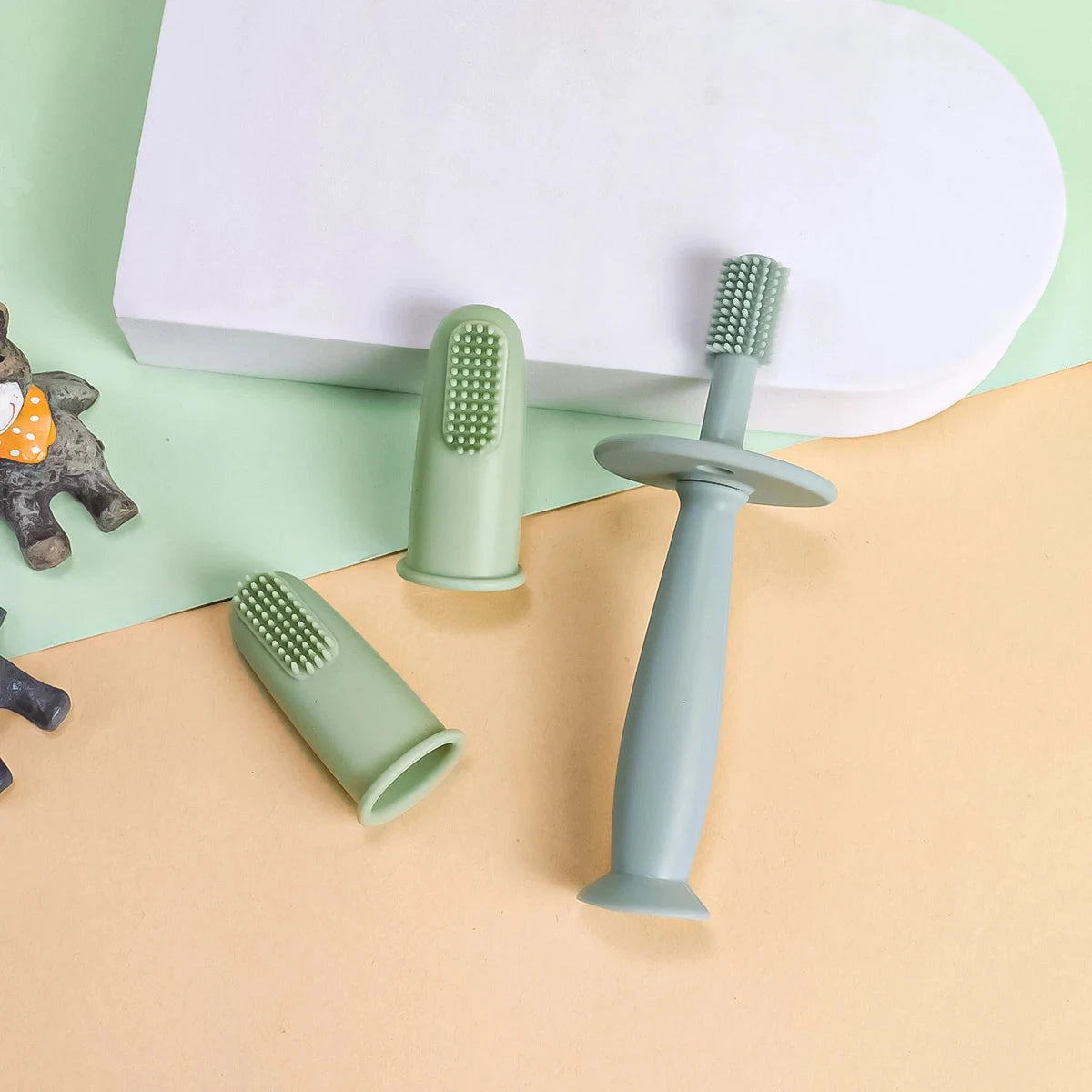 TYRY.HU 3 pièces brosse à dents pour bébé brosse à dents de nettoyage doux pour enfants sans BPA soins de santé bucco-dentaire pour bébé protection douce bébé BabySecu