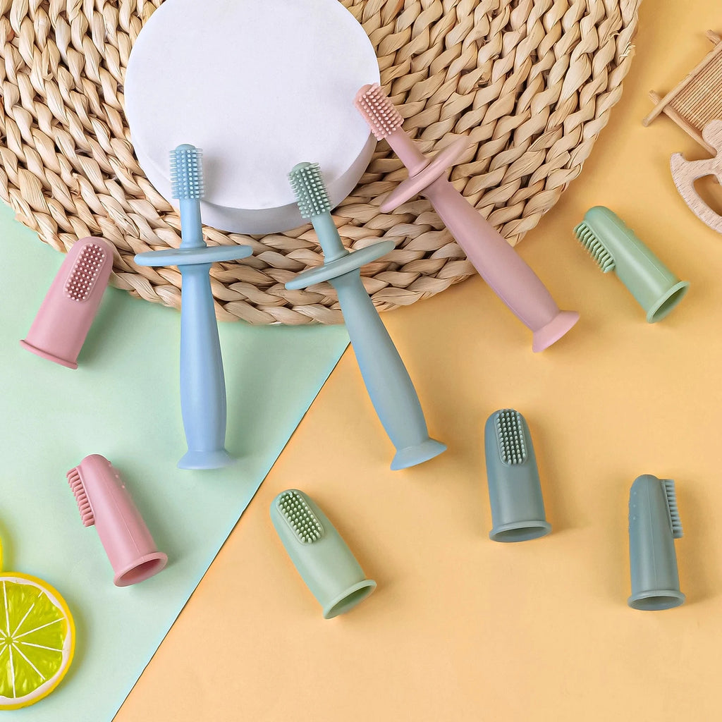 TYRY.HU 3 pièces brosse à dents pour bébé brosse à dents de nettoyage doux pour enfants sans BPA soins de santé bucco-dentaire pour bébé protection douce bébé BabySecu